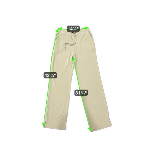 Carole Little Sport Womens Beige Wide Leg Drawstring Pants Size M Relaxed Fit - Picture 6 of 9